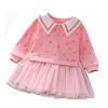 MyKids-Usa Baby Girl Fruit Pattern College Style Lapel Design Mesh Patchwork Dress - 4 of 4
