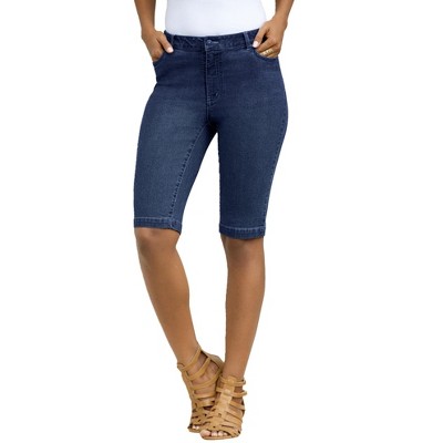 Roaman's Women's Plus Size Invisible Stretch Iconic Bermuda Short