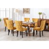 VYNXARIA Upholstered Wing-Back Dining Chair with Backstitching Nailhead Trim and Solid Wood Legs,Set of 2, Golden - 4 of 4
