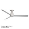 Modern Forms Smooth 3-Blade LED Smart Flush Mount Ceiling Fan in Brushed Nickel/Silver - 4 of 4
