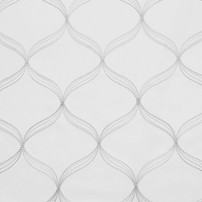 Amelia White Embroidered Blackout Grommet Curtain Panels 52x84