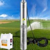 VEVOR Deep Well Submersible Pump, 3HP 230V/60Hz, 37GPM 640 ft Head, with 33 ft Cord & External Control Box, 4 inch Stainless Steel Water Pumps - 2 of 4