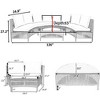 Sapphtopaz 5-Piece PE Rattan Outdoor Sofa Set, Modular 2-Seater with Half-Moon Glass Table, Outdoor Sectional Furniture Set, Modular Patio Sofa - 2 of 4