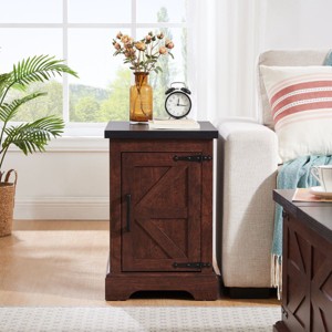 Nightstand Adjustable Storage Shelf, Side Table Complete With Protective Boards, End Table In 15.7 Inch Width-Cuddlewood - 1 of 4