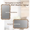 COZAYH Curved Wood Frame Accent Mirror, Modern Farmhouse Wall Decor, Natural - 3 of 4
