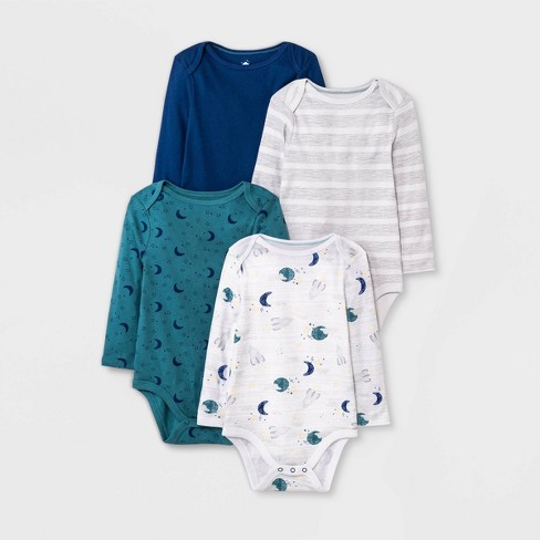 Baby 4pk Long Sleeve Bodysuit - Cloud Island™ : Target