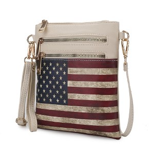 MKF Collection Genesis Printed Flag Vegan Leather Women’s Crossbody Bag by Mia K - 1 of 4