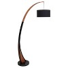 77" Noah Floor Lamp Walnut/Black - LumiSource: Midcentury Modern, Arched, Standing Lamp with Linen Shade - image 3 of 4