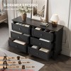Hallway Dresser for Bedroom, 6 Drawer Wide Dresser Storage Organizer, Modern Wooden Chest of Drawers with Metal Handles - 4 of 4