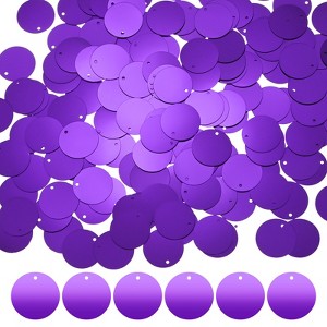 Unique Bargains PVC Durable Lightweight Bend-Resistant Sequin Embellishments 450 Pcs Dark Purple - 1 of 4