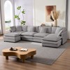 Mjkone 132'' Oversized Modular Sectional Sofa, U-Shaped Couch with 2 Ottomans, 6-Seat Chenille Fabric Upholstered Deep Seat Sofa - 4 of 4