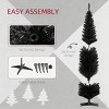 TopComfy Christmas Tree Stands Artificial Christmas Tree Festive Pencil Christmas Tree Cozy Snowy Decor for Living Room, Black, 35.46"*7.88"*8.67" - 4 of 4
