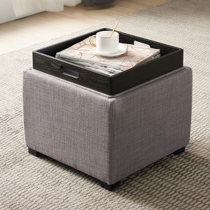Spruce&Spring Storage Stool Ottoman - 1 of 4