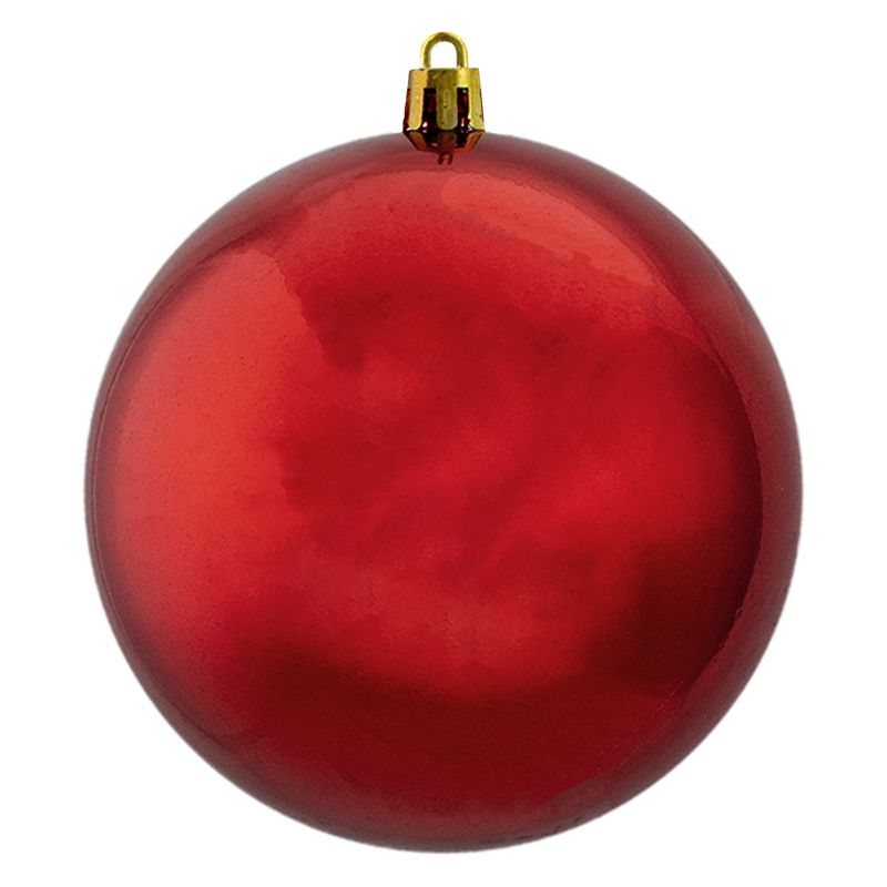 Northlight 12ct Shatterproof Shiny Christmas Ball Ornament Set 4" - Red, 2 of 3