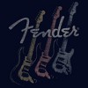 Juniors Womens Fender Triple Fret Logo T-Shirt - 2 of 4