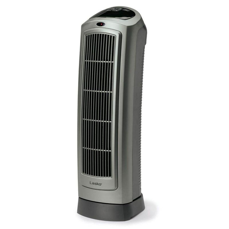 Lasko 1500W Portable Oscillating Ceramic Heater Tower w/ Digital Display, 4 Pack, 2 of 7