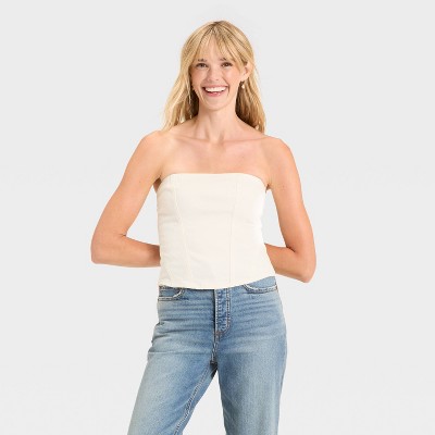 Women's Denim Corset Tube Top - Universal Thread™