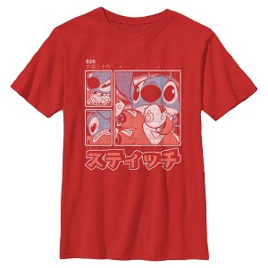 Boy's Lilo & Stitch Comic Book Panels T-Shirt - 1 of 4