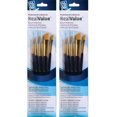 Princeton Imperial Size 6 Paintbrush - Gold Synthetic Mongoose For Oil & Acrylic Painting