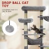 Cat Tree for Large Cats, Features Scratching Post, Cat Condo, Platforms, Tunnel, Hammock, Food Station & Bowls - 3 of 4