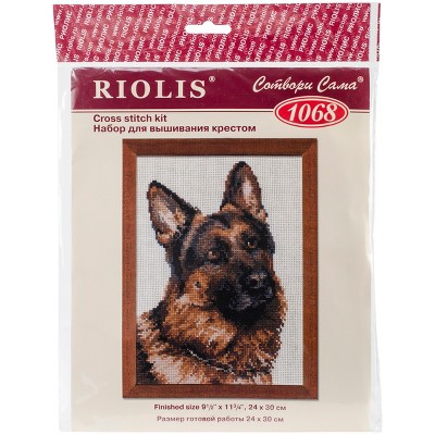 RIOLIS Counted Cross Stitch Kit 9.5"X11.75"-German Shepherd (10 Count)