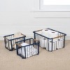 happimess Henley Vintage Farmhouse Handmade Wire Metal Nesting Storage Baskets with Jute Wrapped Handles - 2 of 4
