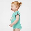 The Juniper Shop Chillin With My Peeps Sunglasses Baby Flutter Sleeve Bodysuit - 6 Month - Seafoam - 2 of 2