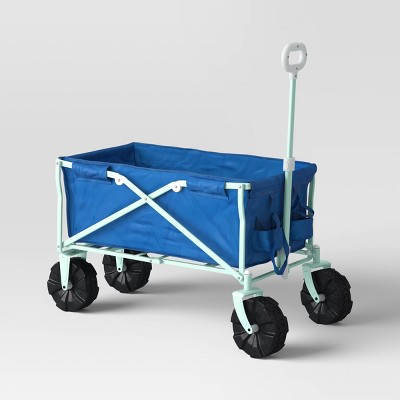 Flat Folding Wagon without Cargo Net Blue - Sun Squad™