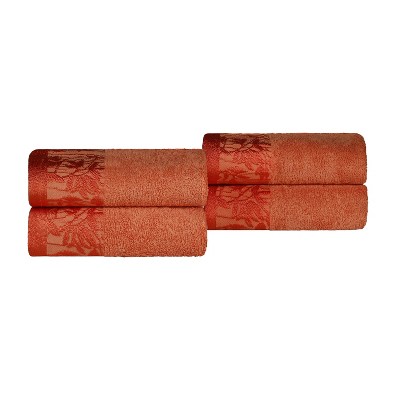 Charming Floral Accent Cotton Towel Set by Blue Nile Mills