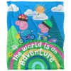 Kids' Peppa Pig World Is An Adventure Peppa And George Silky Touch Blanket White 36X58 - 2 of 4