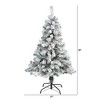 Nearly Natural 4-ft Flocked Rock Springs Spruce Artificial Christmas Tree - 2 of 4