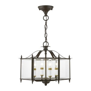 Livex Lighting Livingston 4 - Light Pendant in  English Bronze/Antique Brass - 1 of 1