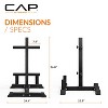 CAP Olympic Bumper Plate Tree Rack 4 Weight Plate Post and 2 Barbell Storage Holder - 4 of 4