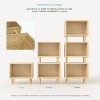 Home Zone Living Stackable Storage Cube End Table with Customizable Door and Shelf Options - 3 of 4