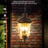 SEVOBAL Outdoor Wall Lights Vintage Weatherproof Exterior Sconce with Clear Glass Shade for Patio Porch Entryway , Brown , 14.96"*11.81"*23.23" - 2 of 4