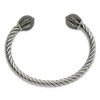 Black Bow Jewelry Stainless Steel Twisted Antiqued Crown Cuff Bracelet - 2 of 4