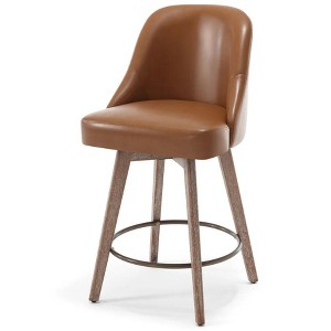 Bekrvio 26'' Counter Height Bar Stools, PU Leather Upholstered - 1 of 4