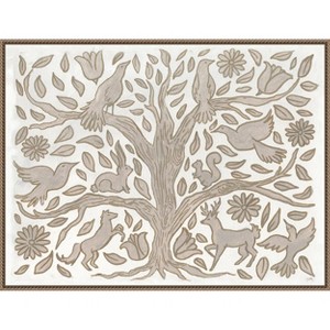 Amanti Art Animal Tree by Elizabeth Medley Canvas Wall Art Print Framed 30 x 23-in. - 1 of 4