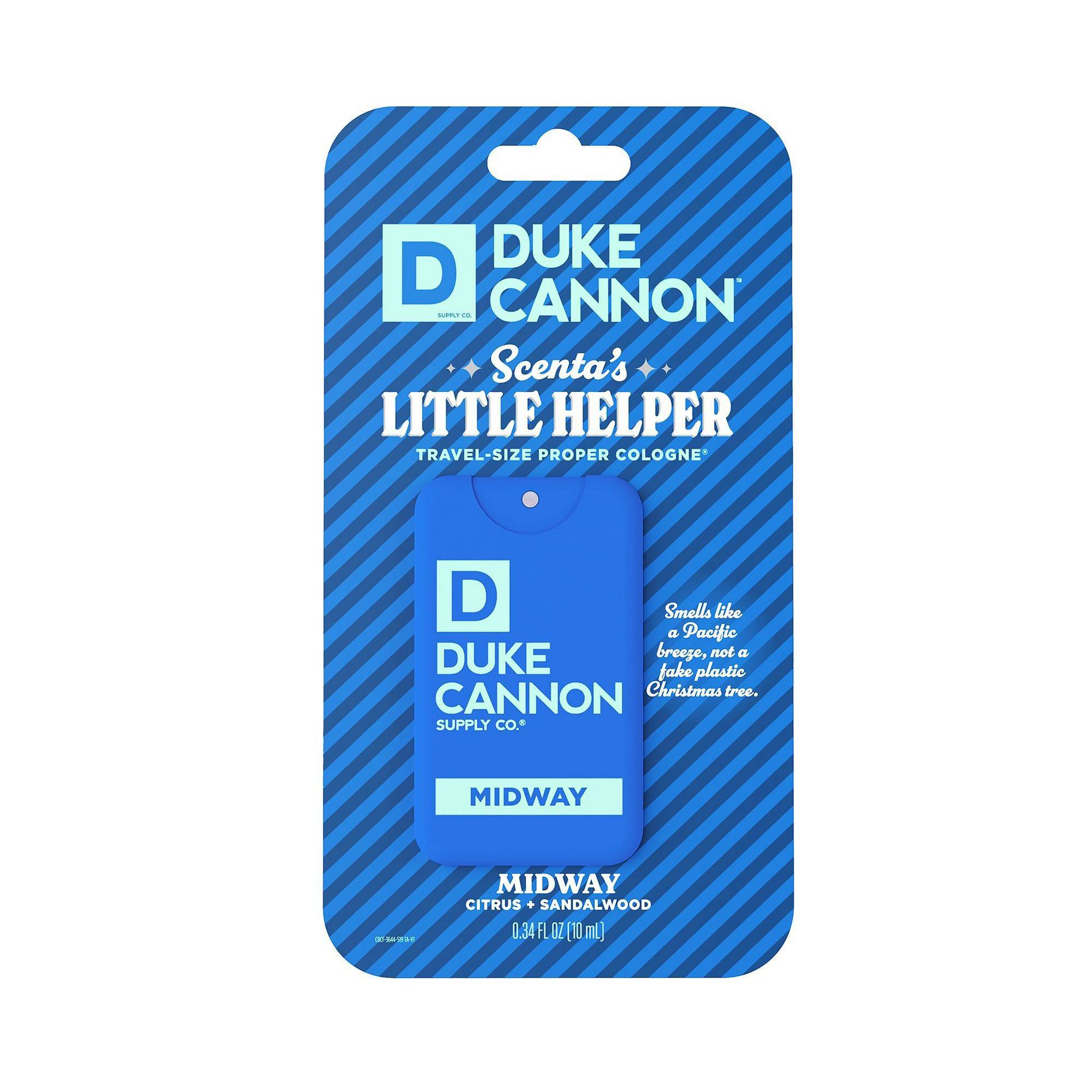 Duke Cannon Supply Co.Men's Proper Cologne - Travel-Size - Midway Scent of Citrus and Sandalwood - 0.35 fl oz