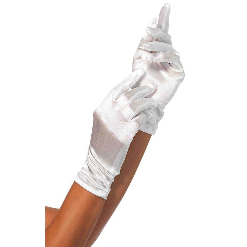 Leg Avenue Wrist Length Satin Gloves, 3 of 4