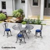 Outsunny Outdoor Chair Cushions Set of 4, Round Seat Cushions for Dining Chairs Bistro Chairs with Machine Washable Cover, 15" x 15" x 3" - 2 of 4