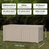 FURNIinspire Deck Boxes, 120 Gallon Waterproof Deck Box with Lockable Storage Box for Garden Tools, Garden Furniture, Brown, 54.3"*26.5"*24.2" - 4 of 4