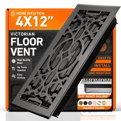 Victorian Floor Register Vent with Mesh Cover Trap