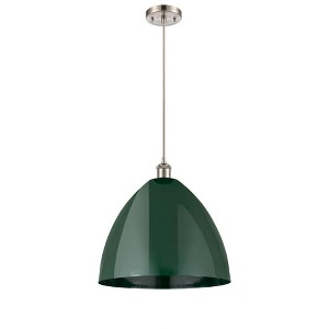 Plymouth Dome - 1 Light Cord Hung Mini Pendant In Industrial Style-18.75 Inches Tall and 16 Inches Wide - 1 of 1