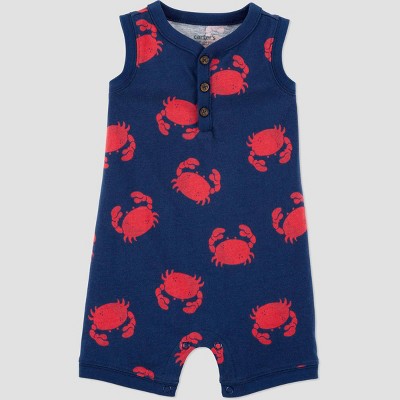 Carter's Just One You® Baby Boys' Crab Romper - Navy Blue/Red