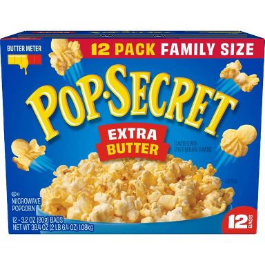 Pop Secret Microwave Popcorn Extra Butter Flavor - 3.2oz/12ct