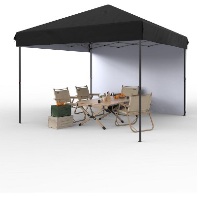 10x10 Ft Pop Up Canopy, 10'x10' Folding Canopy with 3 Highters Adjustable, Outdoor Event Shelter UPF 50+ Gazebo Portable Tents for Beach Wedding EZ