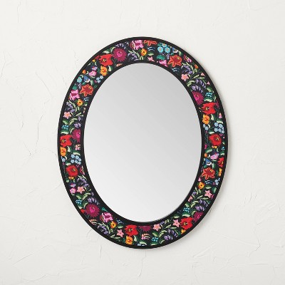20" x 30" Embroidered Decorative Wall Mirror Metallic Gold - Opalhouse™ designed with Jungalow™