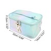 Unique Bargains Women's Square Letter K Makeup Bag Blue 1 Pc - 3 of 3