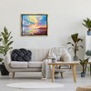 Stupell Industries Mediterranean Sunset Ocean Coast Black Framed Floater Canvas Wall Art - 2 of 4